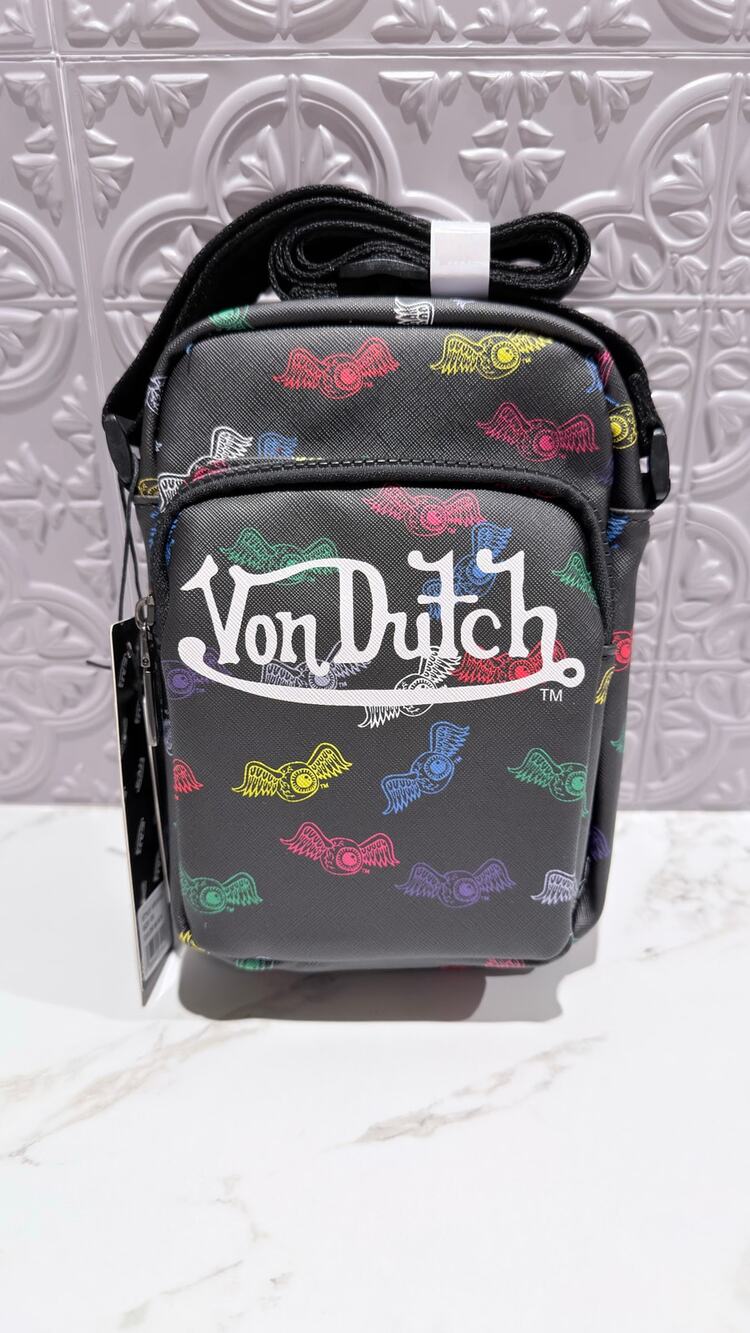 Von Dutch Neon Logo Crossbody Bag NEW